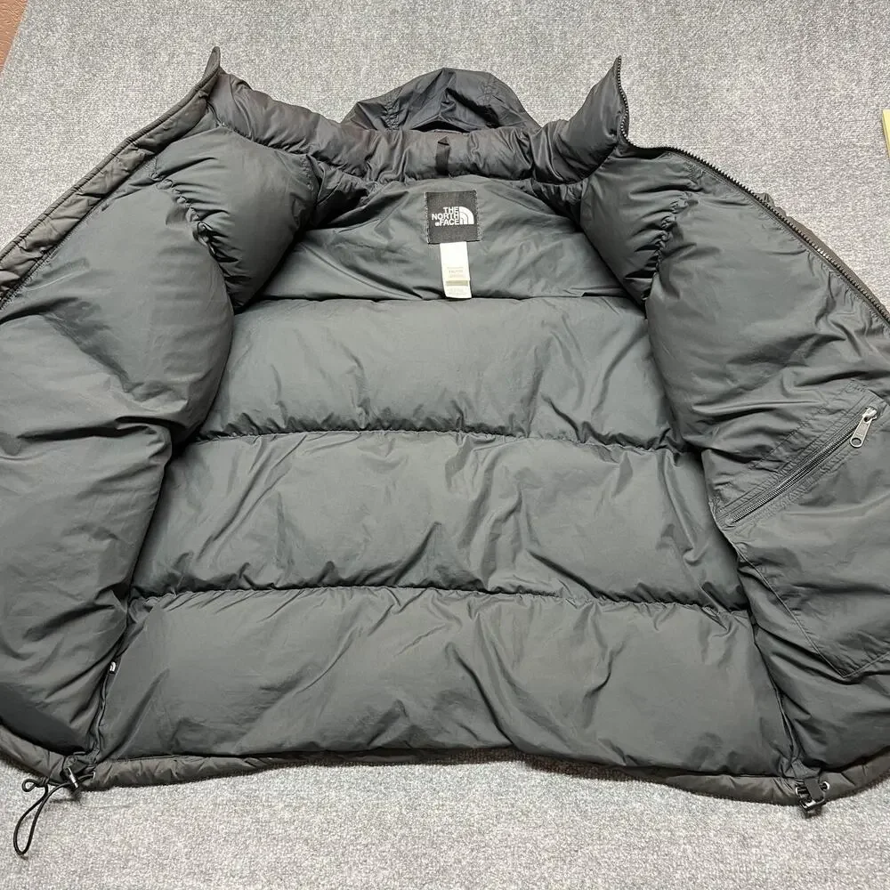 The North Face Jacket Mens 2XL Gray Down Puffer Hooded Full Zip Outdoor 700 A187